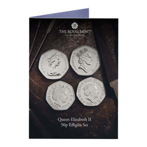 Queen Elizabeth II 50p Effigies Set