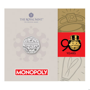 Monopoly 2025 UK 50p Brilliant Uncirculated Coin