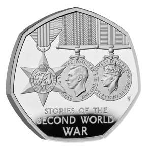 Stories of the Second World War 2025 UK 50p Silver Proof Coin